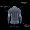 Close up of back side of Aidon Global Winter Cycling Jersey showcasing its premium thermal fabric and precise stitching details