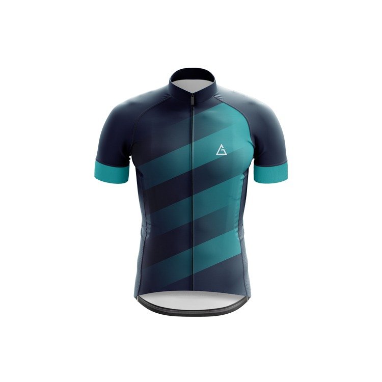Club Fit Cycling Jersey – Azure Streak (FRONT)