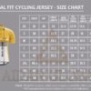 Normal Fit Cycling Jersey Size Chart